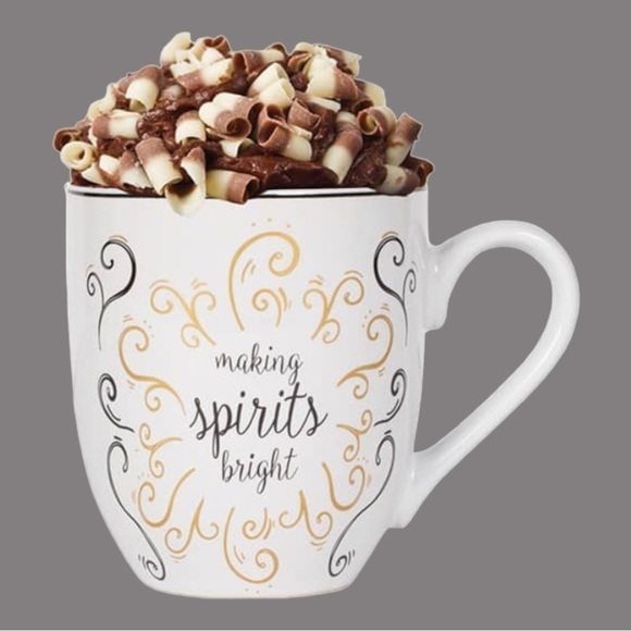 Nwt Fitz & Floyd “Making Spirits Bright” Set of 2 Coffee Cake Mugs - Picture 5 of 5